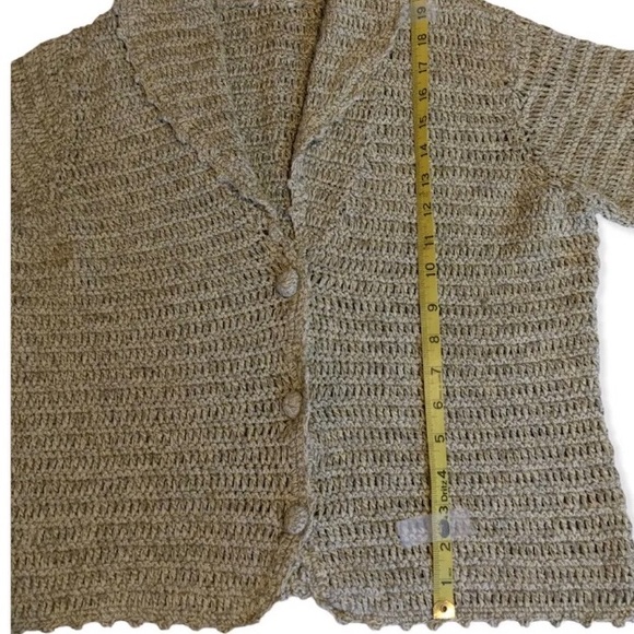 J Jill Linen Cotton Crochet Sweater. Size tag is missing. Estimated Size XL - Picture 7 of 7